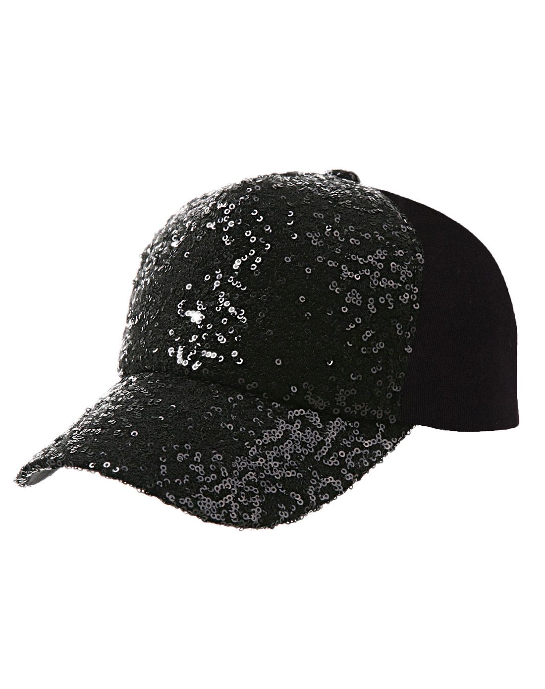 亮片潮款保暖黑色棒球帽
