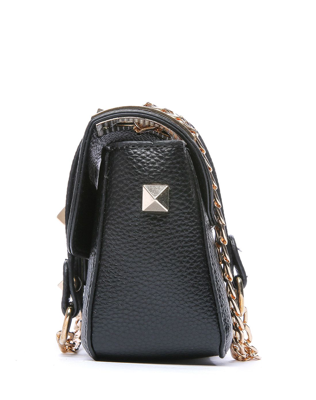 carlton london鞋包新品纯色链条小方包典雅黑clb04af001401_唯品会