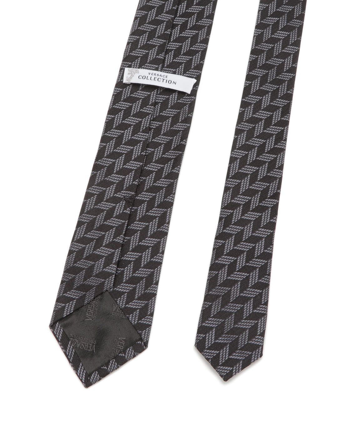 灰/黑色几何绅士领带