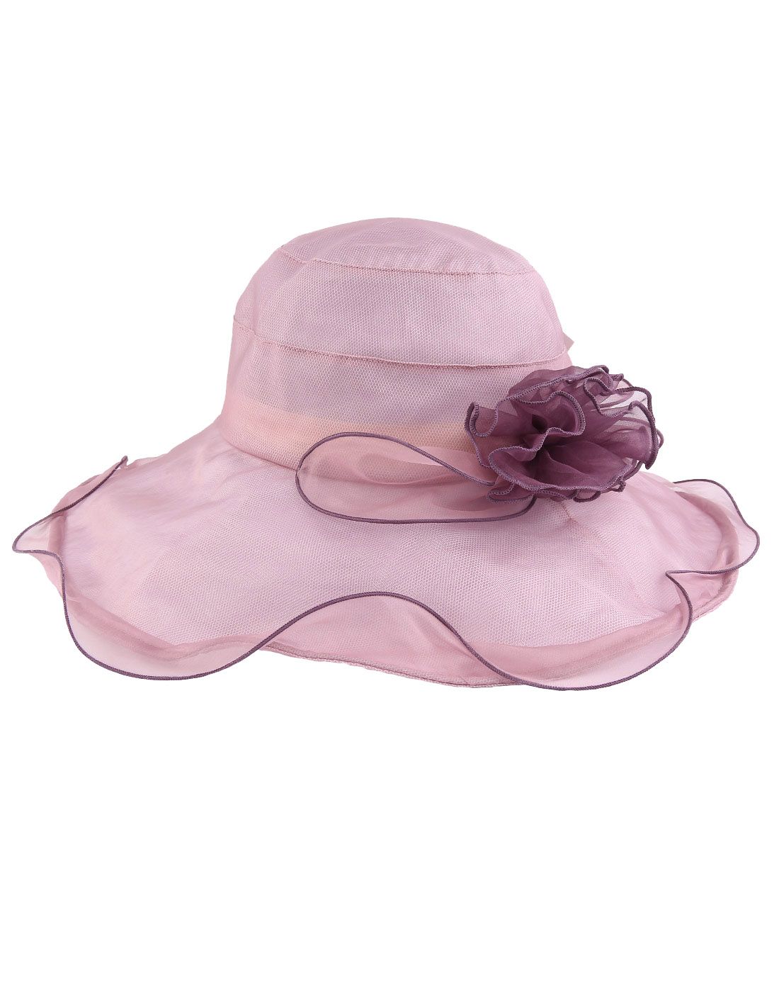 ptah 波边大檐真丝帽