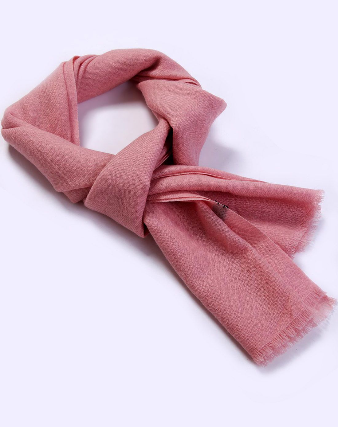 女士粉色时尚纯色围巾