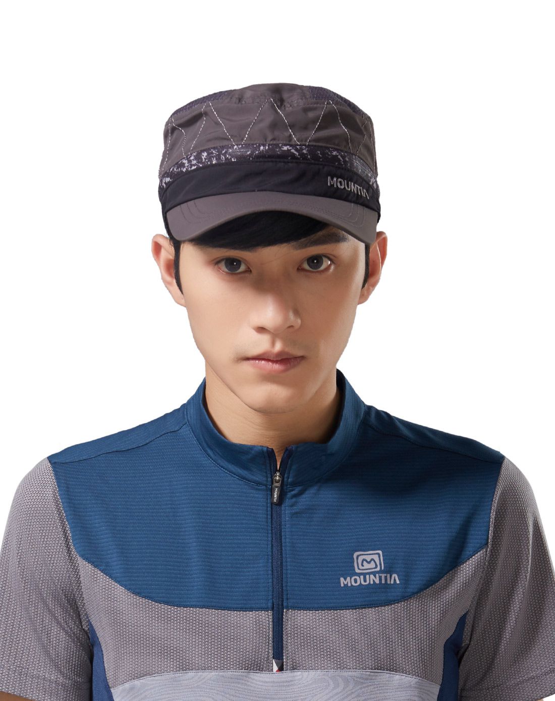 mountia 进口遮阳防晒 中性户外精品平顶帽