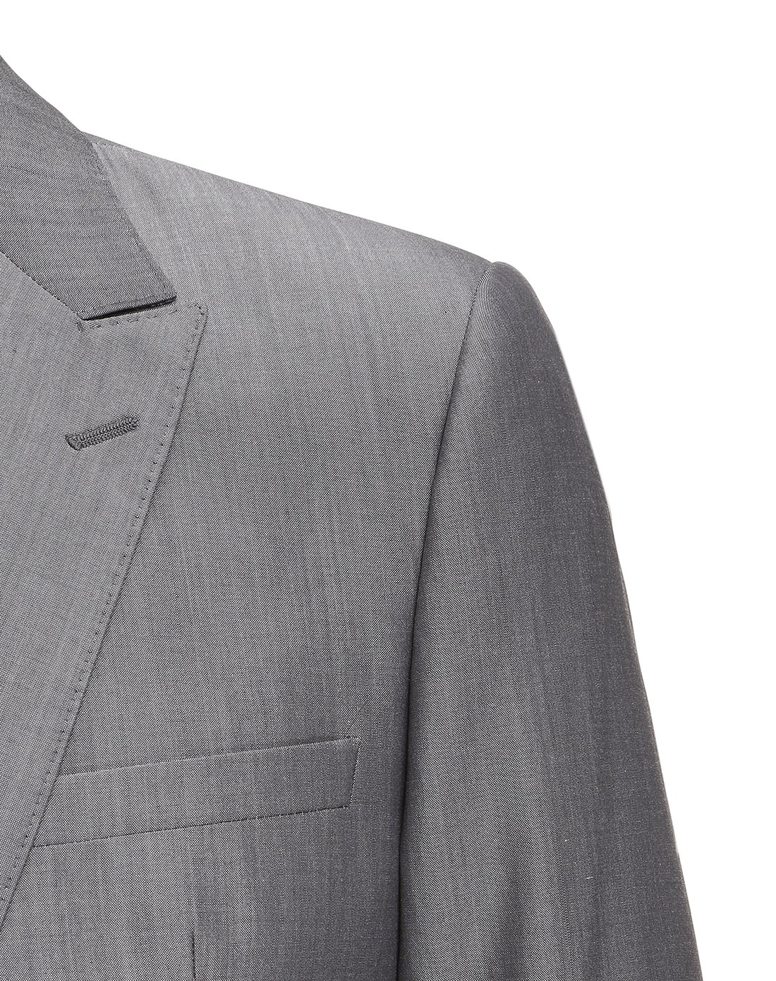 emporio armani男款银灰色手工缝边棉混羊毛西服套装