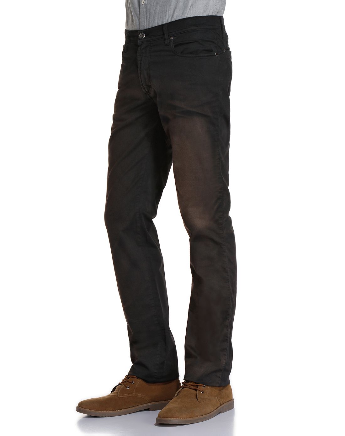 versace collection男装专场 深咖/黑色独特渐变休闲长裤