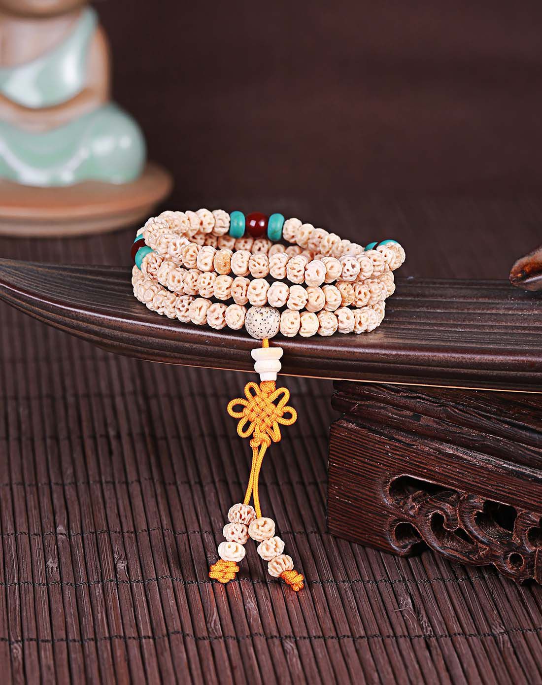 bnlf 米黄色小如意菩提子手串 108 6mm