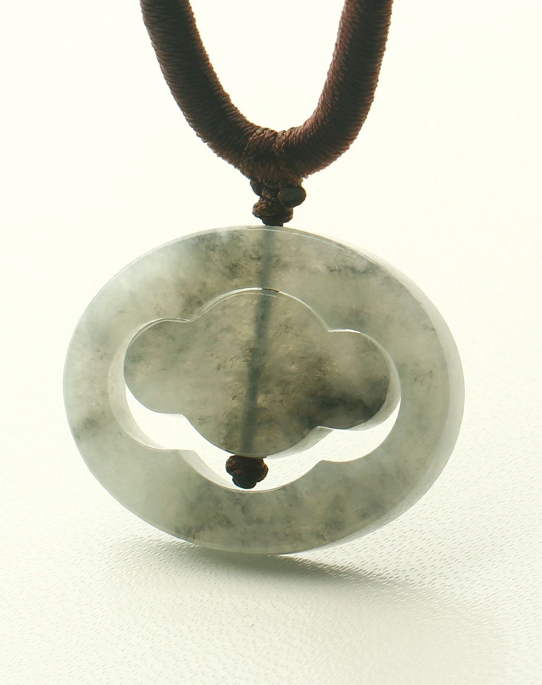 翡翠源jadelink玉器专场天然翡翠同心扣吊坠a223_唯品会