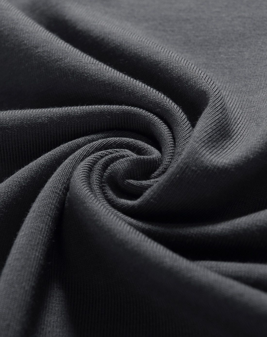 鼠灰色纯色修身圆领长袖t恤