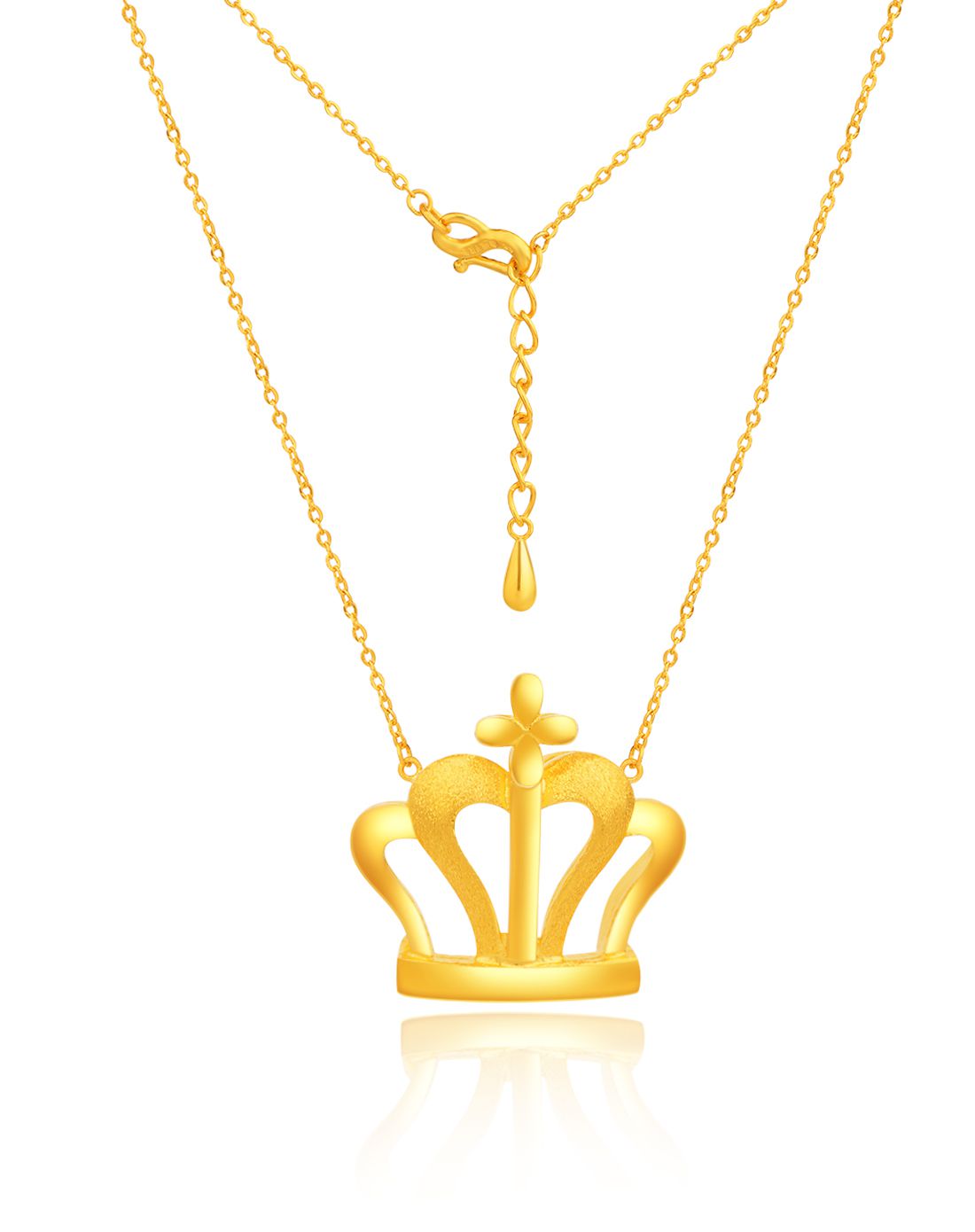 老庙 足金黄金项链皇冠套链(约7克)