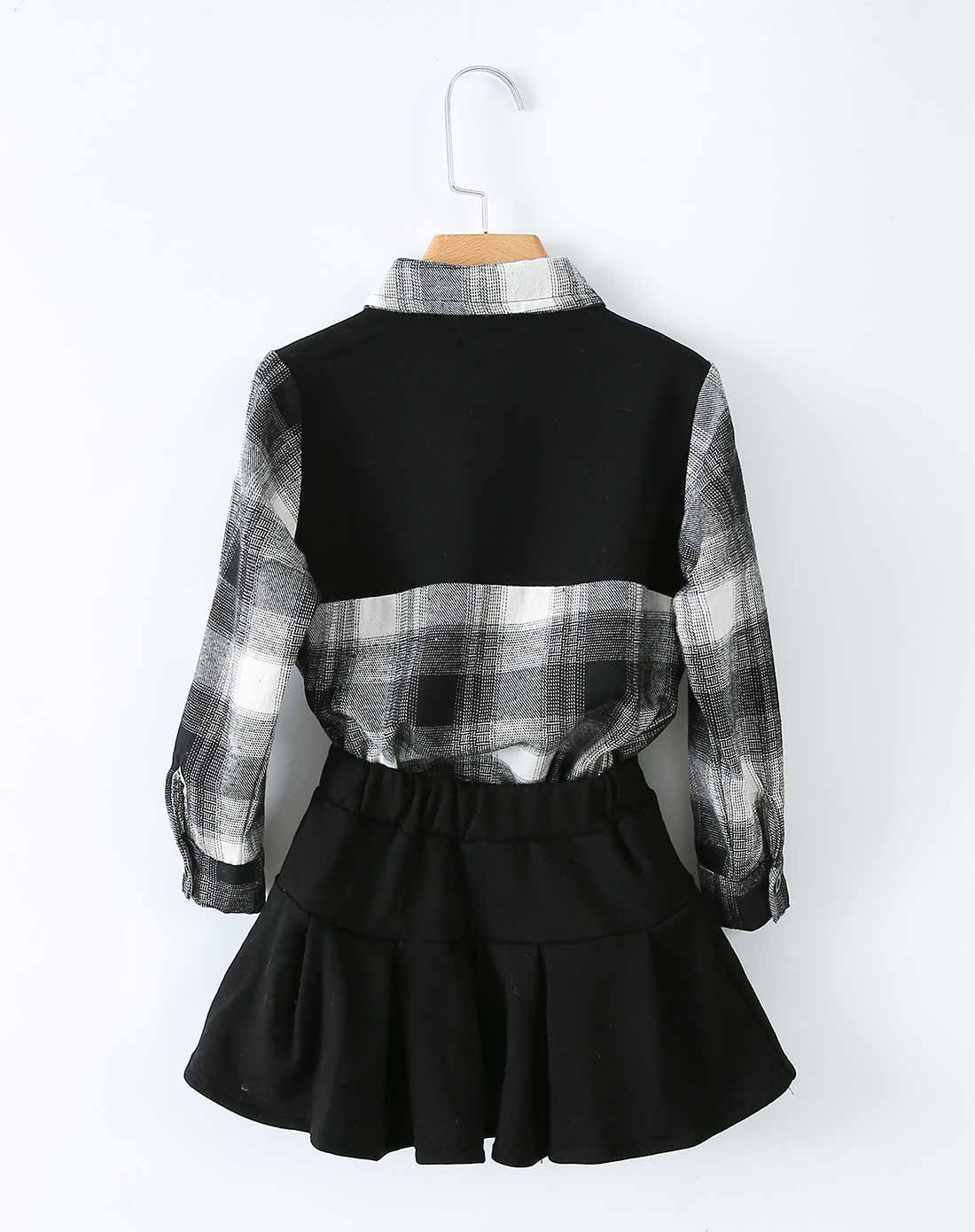 女童灰色长袖套裙