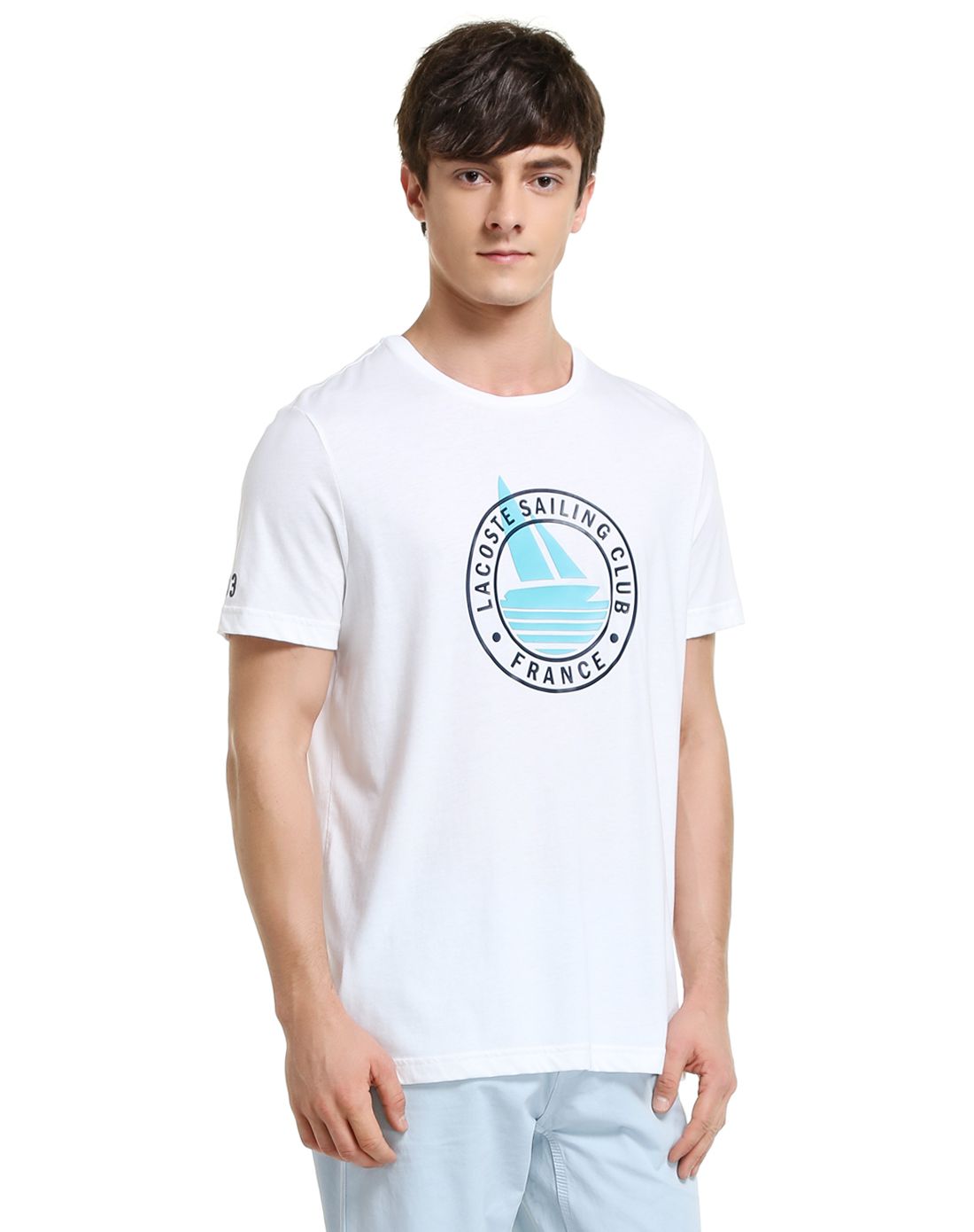 白色潮流烫印短袖t恤