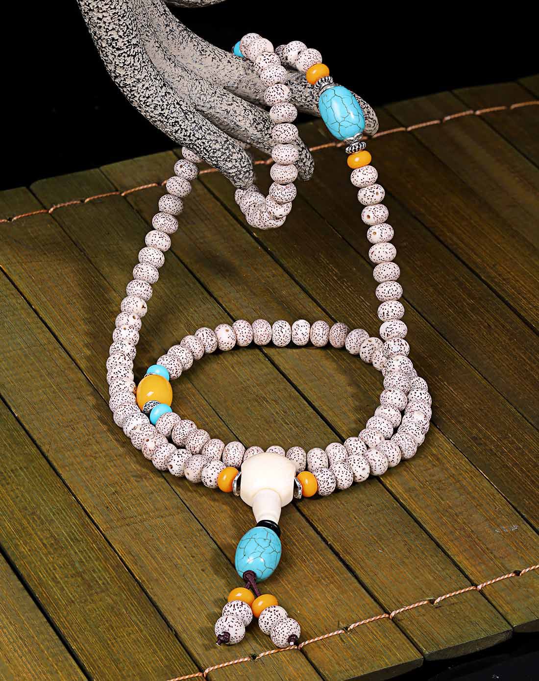 bnlf 108颗星月菩提手链项链7*9mm 苹果珠