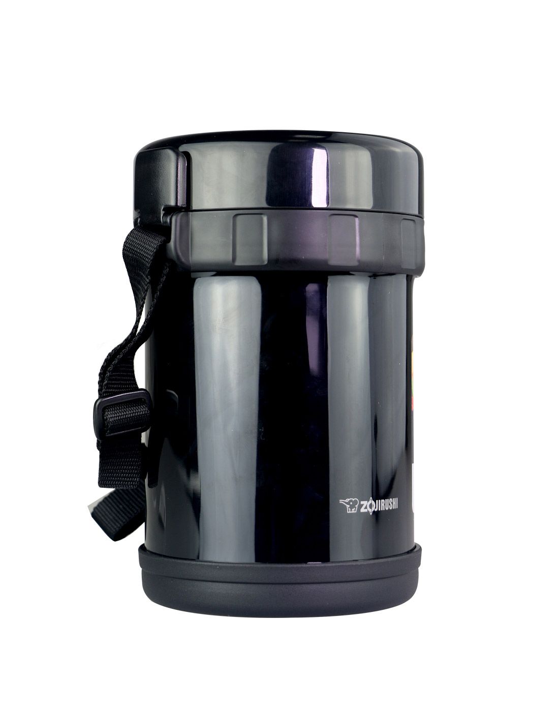 象印真空不锈钢大容量保温桶便当三层饭盒1.8l(黑色)