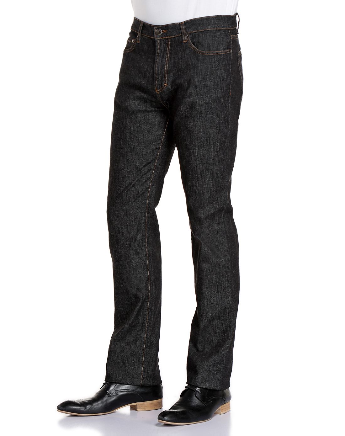 versace collection男装专场 黑色休闲百搭中腰牛仔长裤