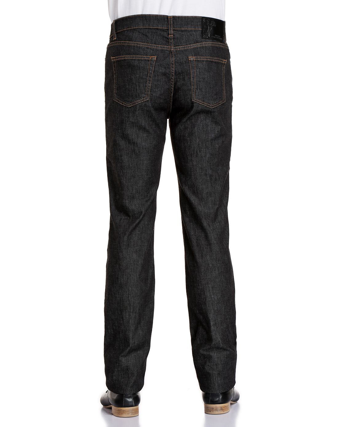 versace collection男装专场 黑色休闲百搭中腰牛仔长裤