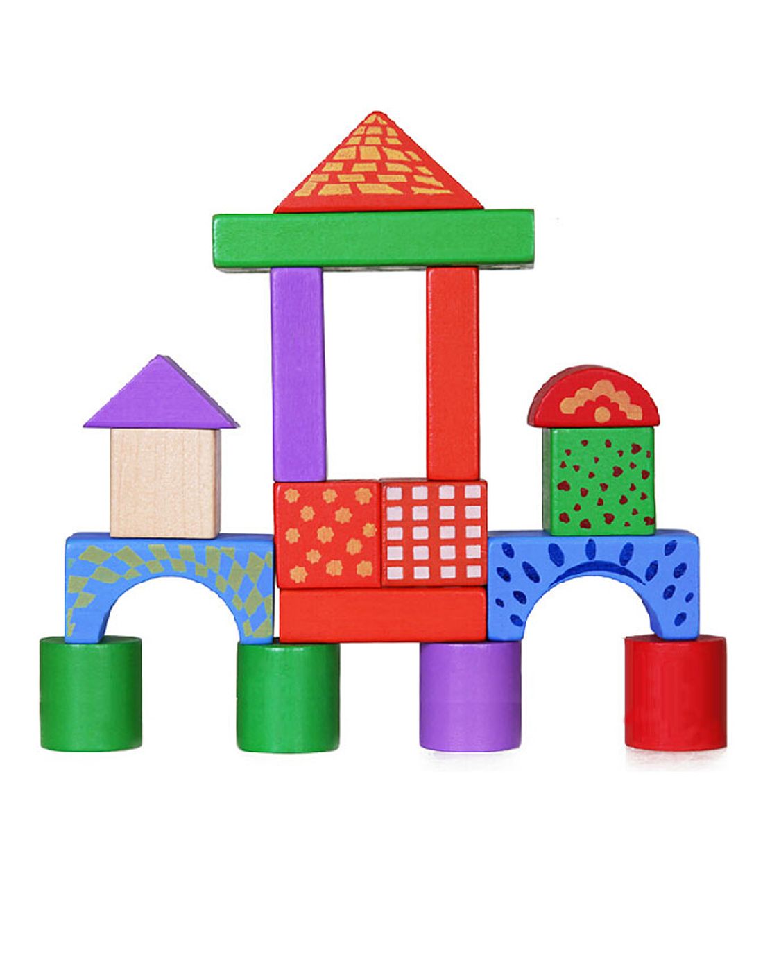 荷木桶装积木-70粒颜色认知升级版