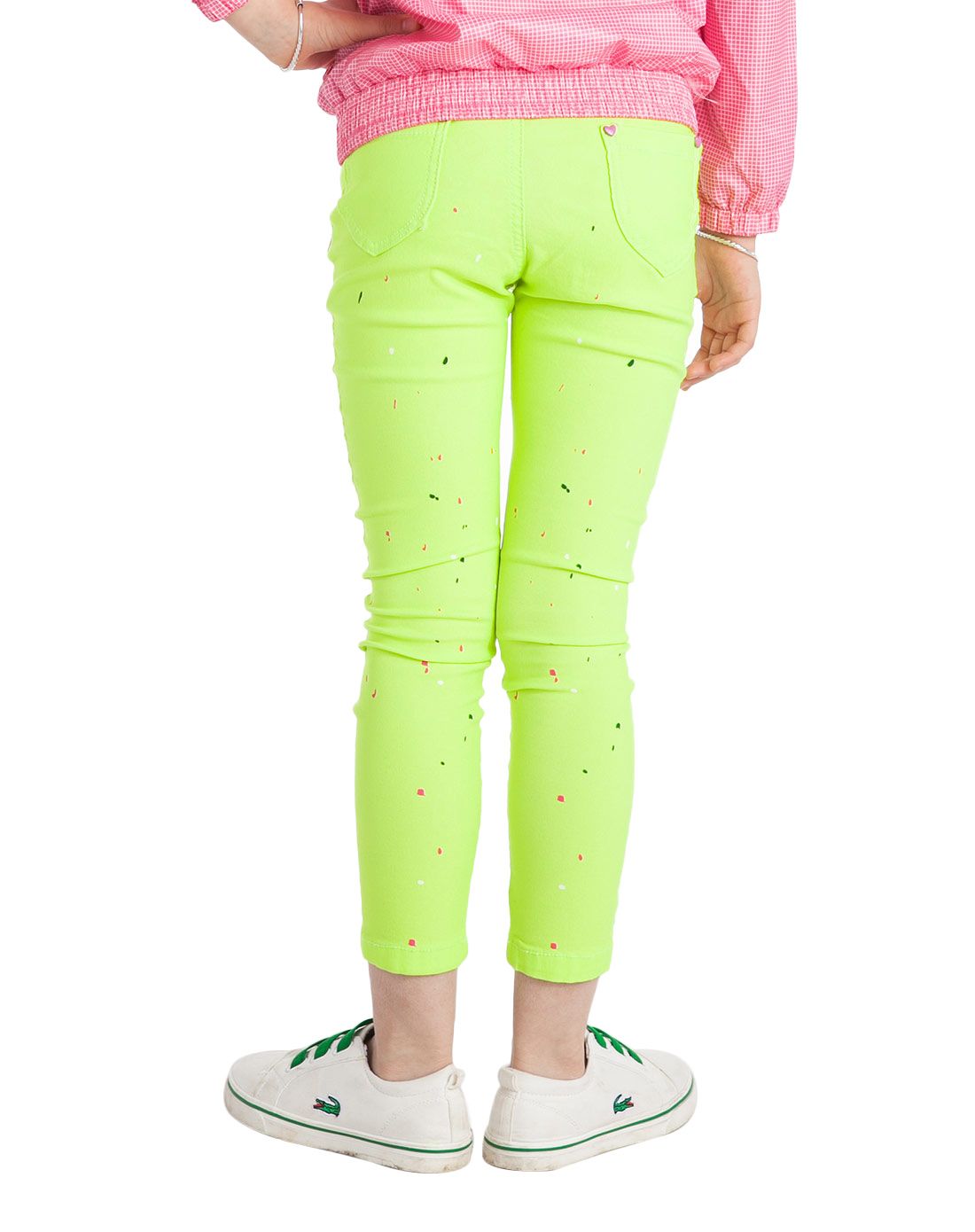 女童荧光黄裤子