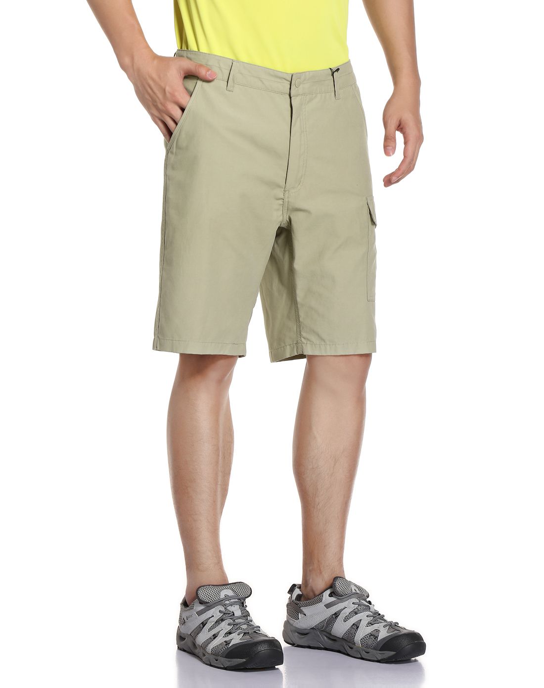 吸汗透气 男款卡其色户外短裤