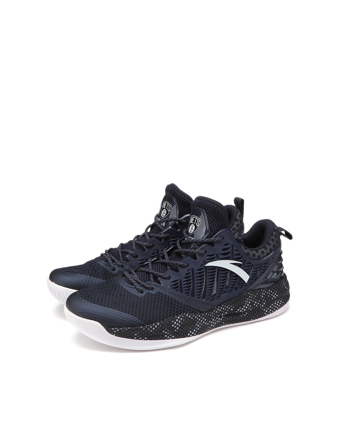 安踏anta 透气缓震 男款篮球鞋 篮球系列 亮蓝配湖人紫色 9