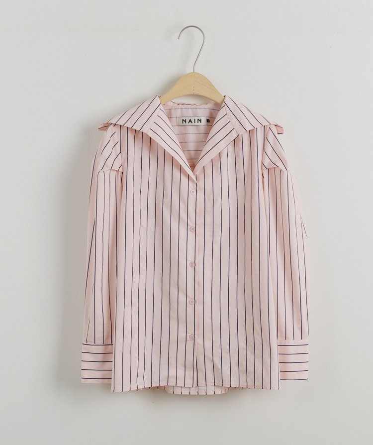 nain 18年秋季新款 海军领条纹衬衫