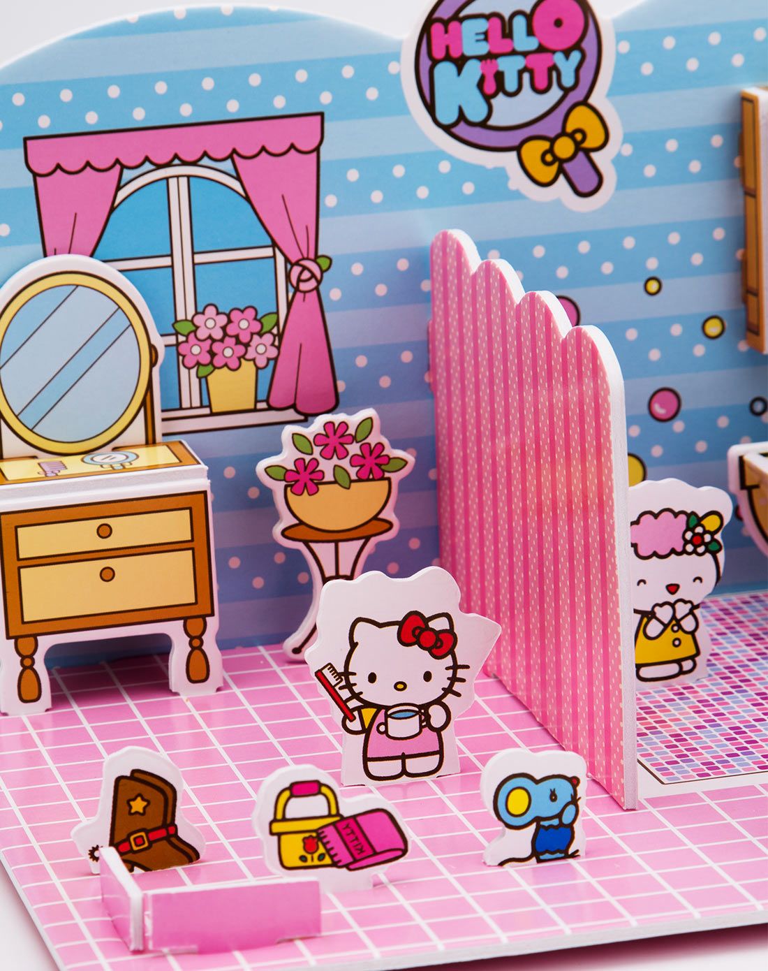 hello kitty系列早教益智3d立体场景拼图-家の浴室