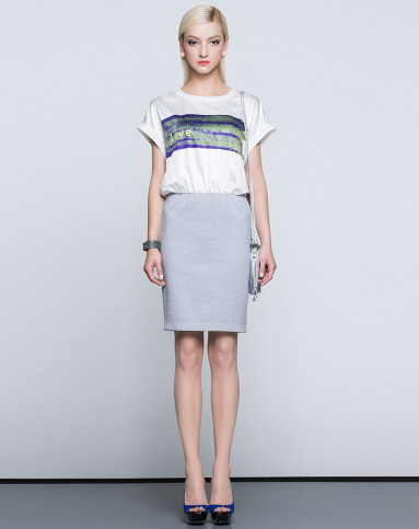 印花中腰欧美x廓形连衣裙