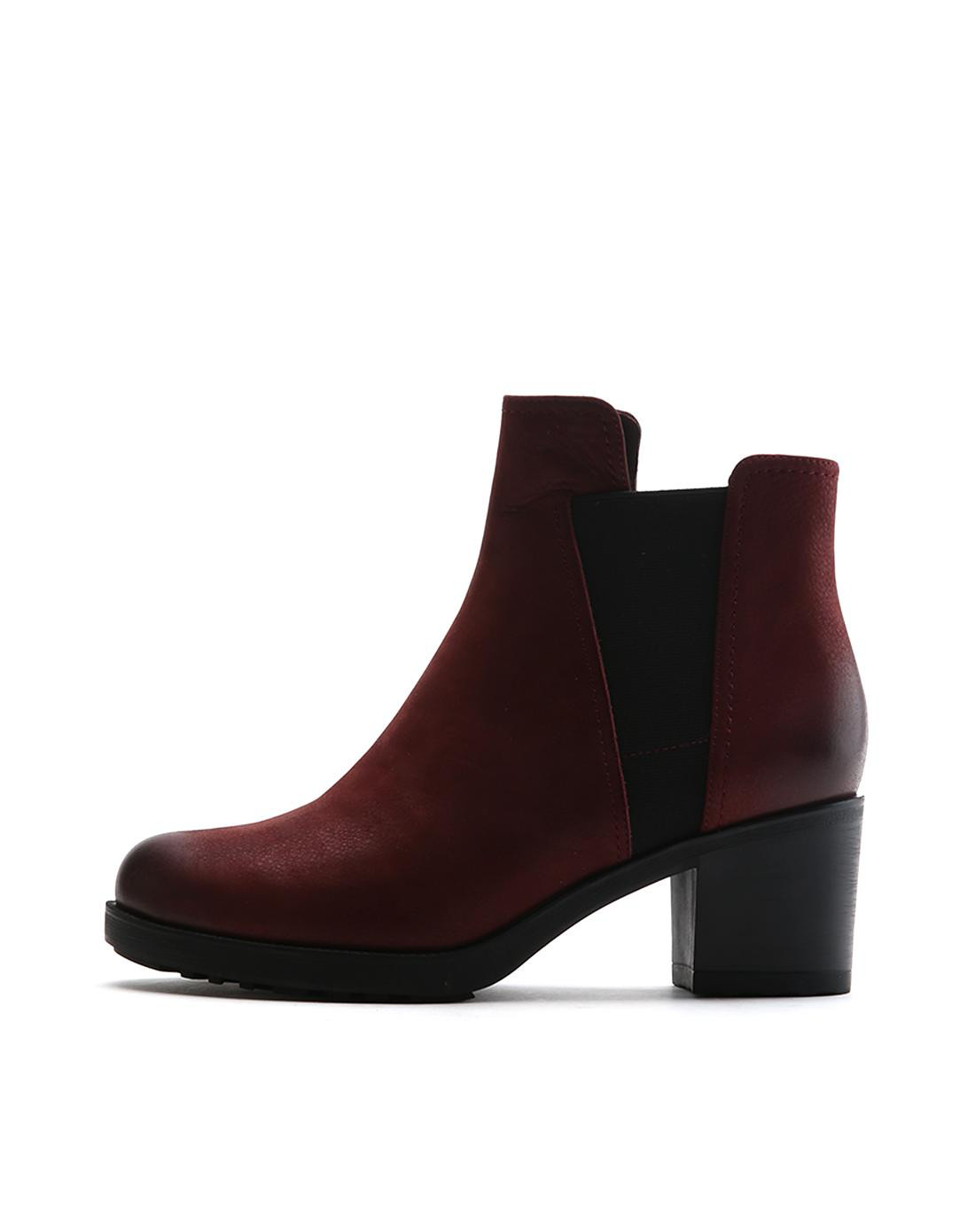 百丽belle女鞋专场 belle百丽2016冬专柜同款磨砂牛皮女短靴q5x1ddd6