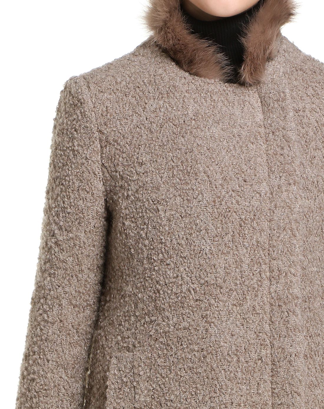 灰驼色时尚简约长袖长款外套