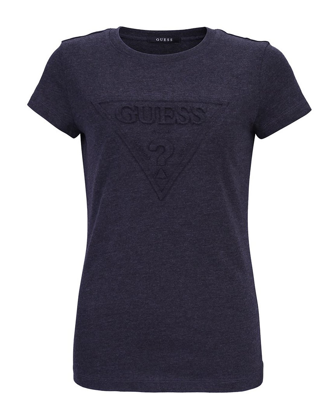 guess 情侣款17女士图章倒三角logo短袖t恤