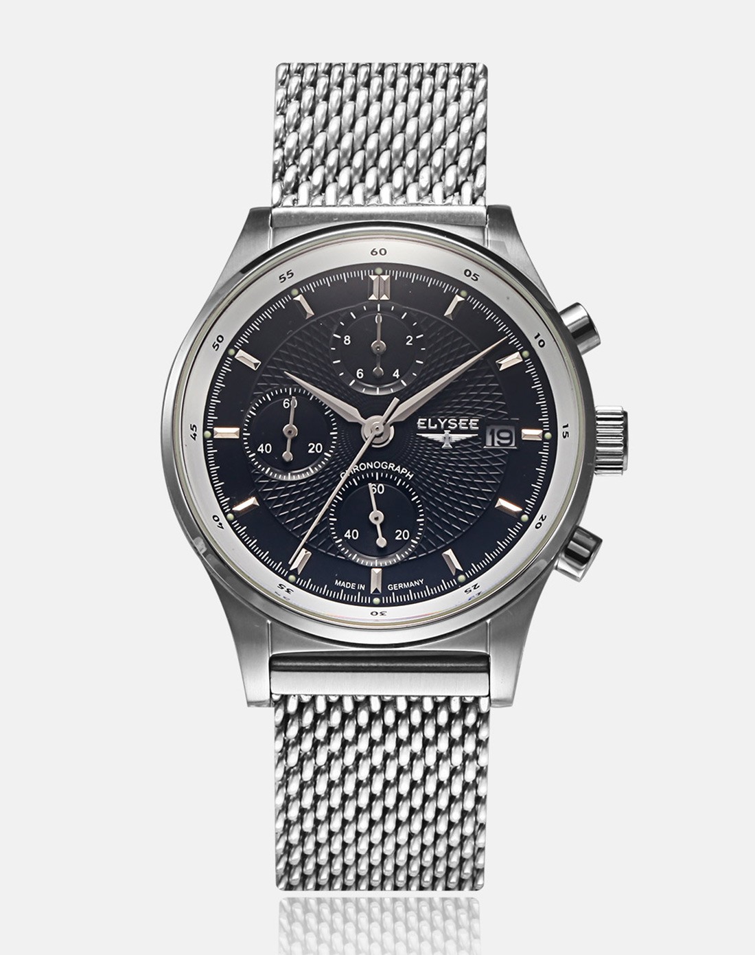 爱丽舍elysee 德国名表原装进口运动休闲钢带男款石英表