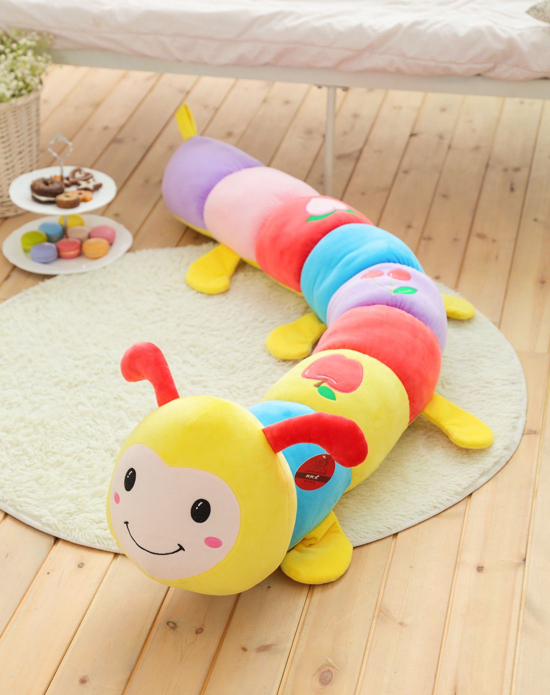 黄色可爱卡通毛毛虫公仔120厘米(新款)