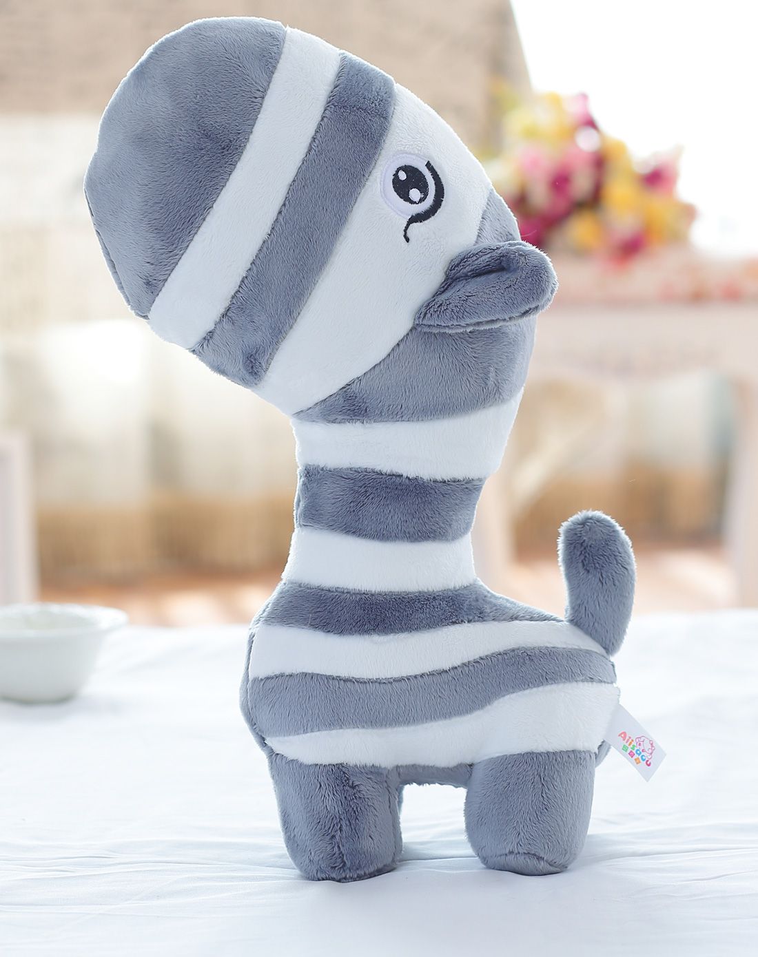 抱抱枕毛绒玩具直发专场新款彩虹斑马毛绒玩偶公仔灰色35cmtl96341