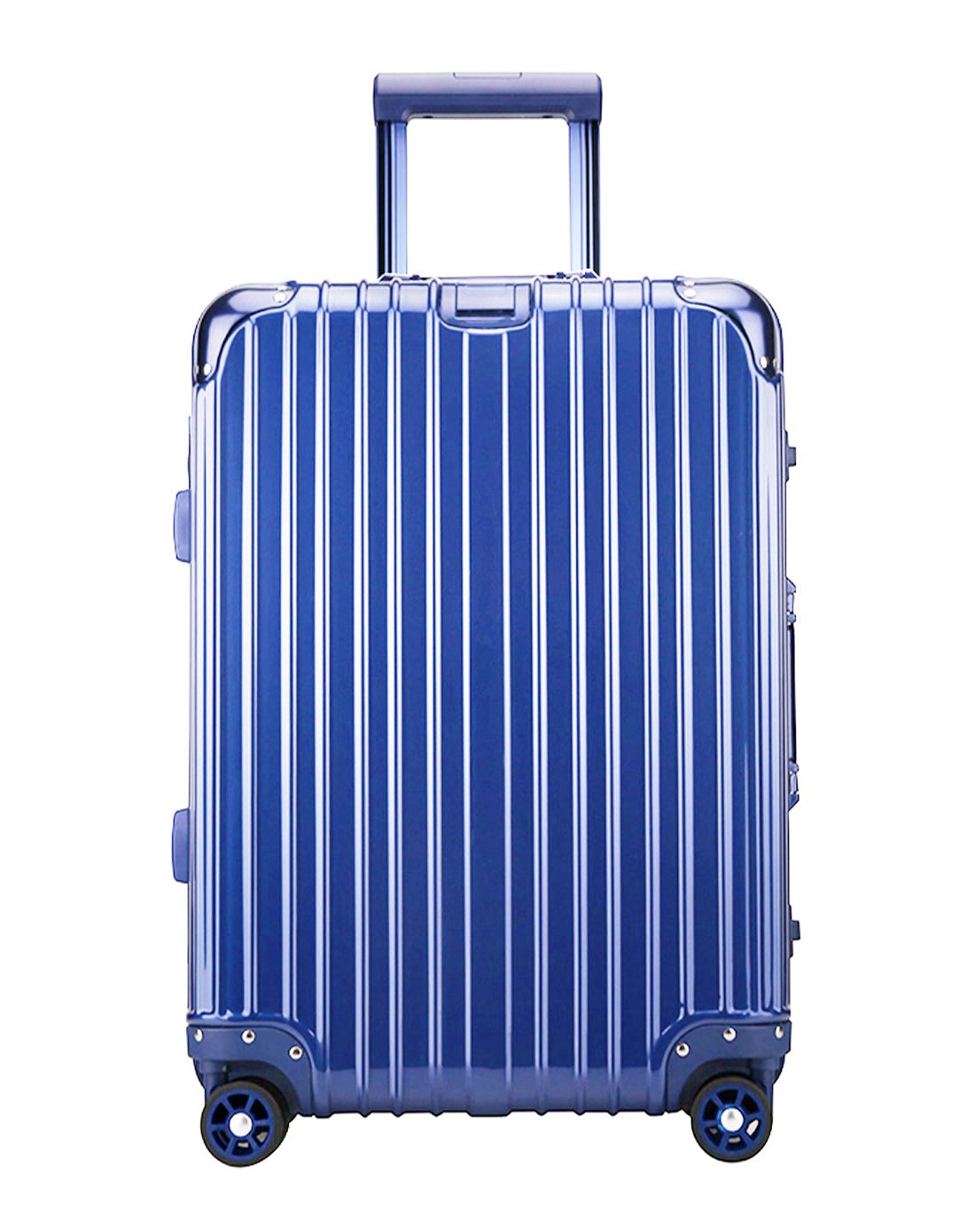 派瑞瓯perryoun拉杆箱专场直发货铝框行李箱双轮带护角防刮深蓝色20寸