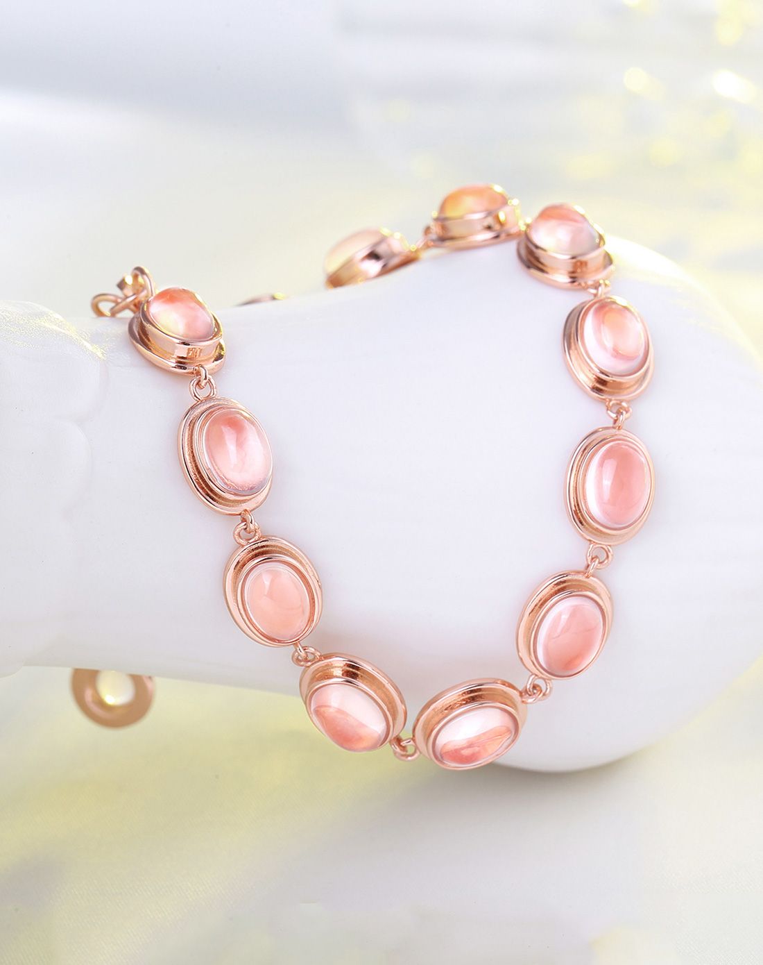 13克拉!天然冰种芙蓉石手链清水芙蓉配证书