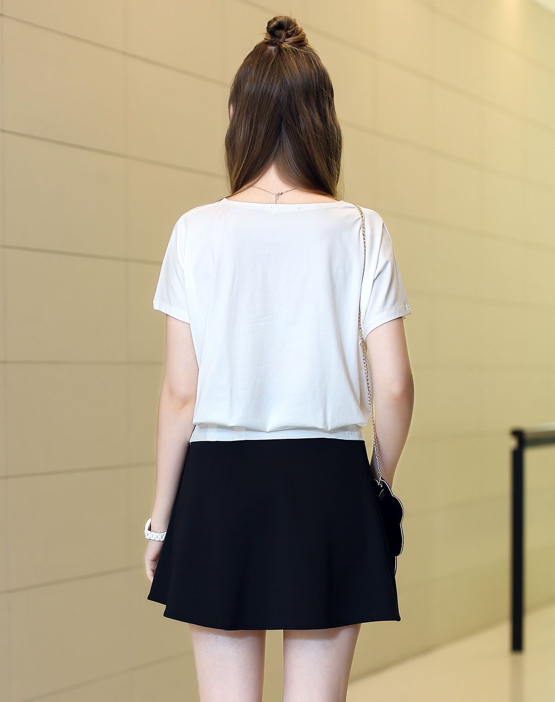 女款女孩背影短袖t恤