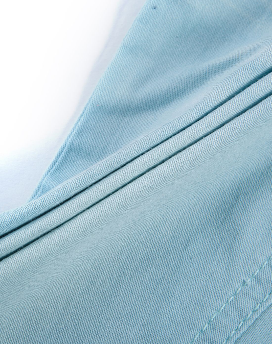 女童浅湖蓝梭织七分裤