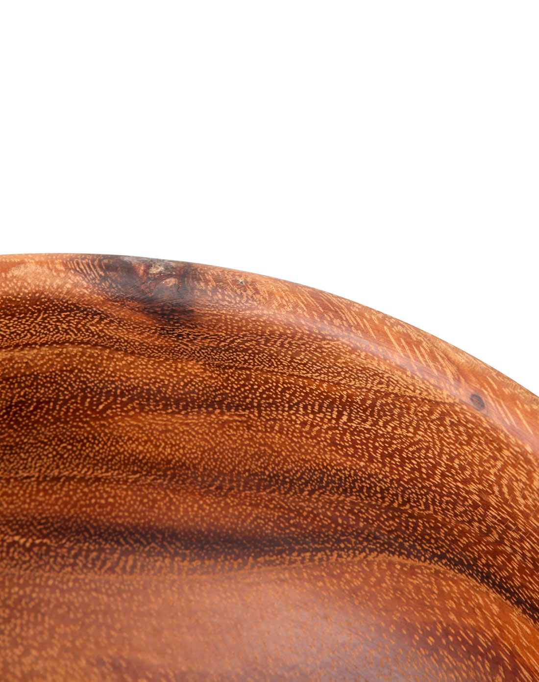 泰国进口相思木整木圆碗大号-精细打磨,手感光滑,可直接接触食物