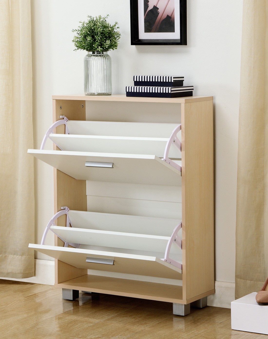 精美双门翻斗鞋柜鞋架