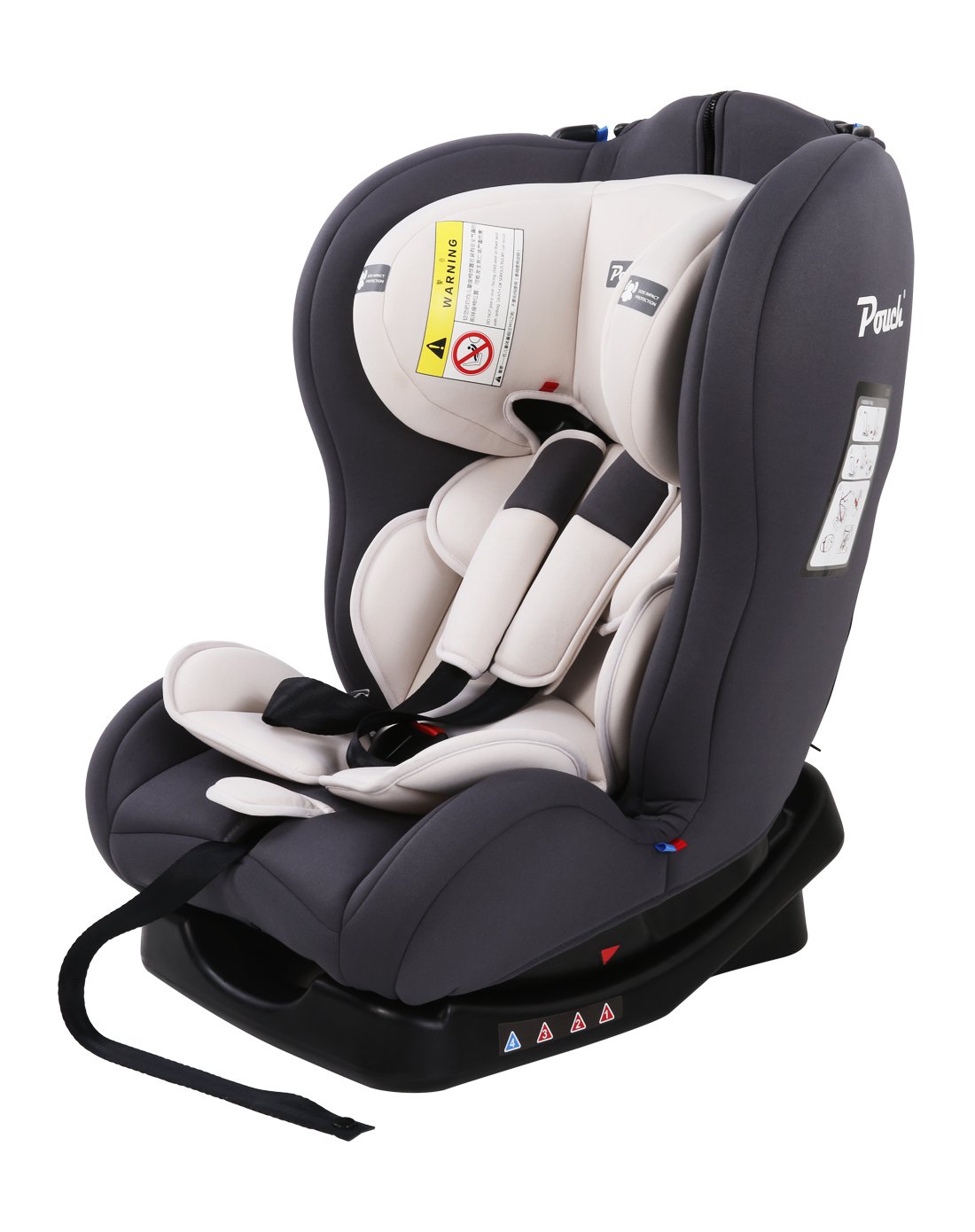 pouch0-4-6岁新生儿宝宝便携式儿童安全座椅q18-1灰色