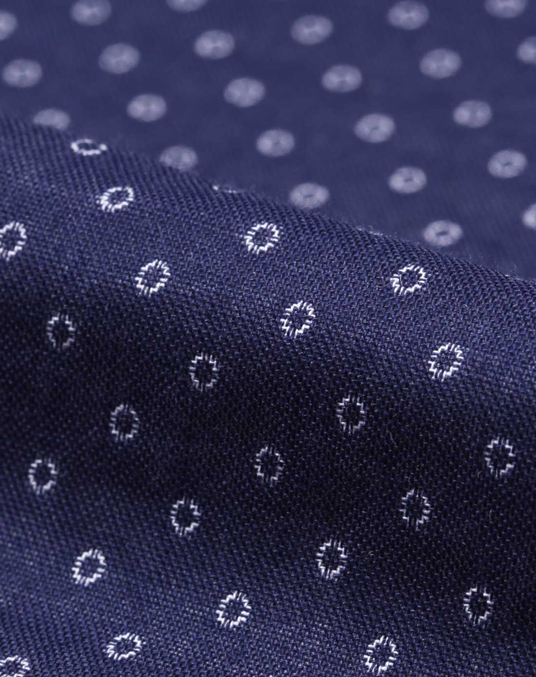 深紫蓝纯棉时尚提花长袖衬衫