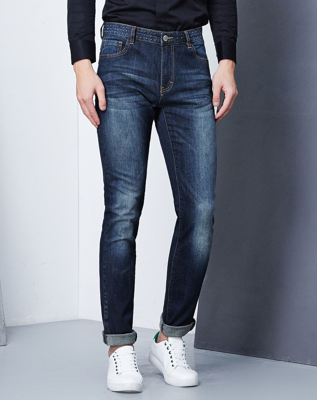 韩版百搭牛仔裤