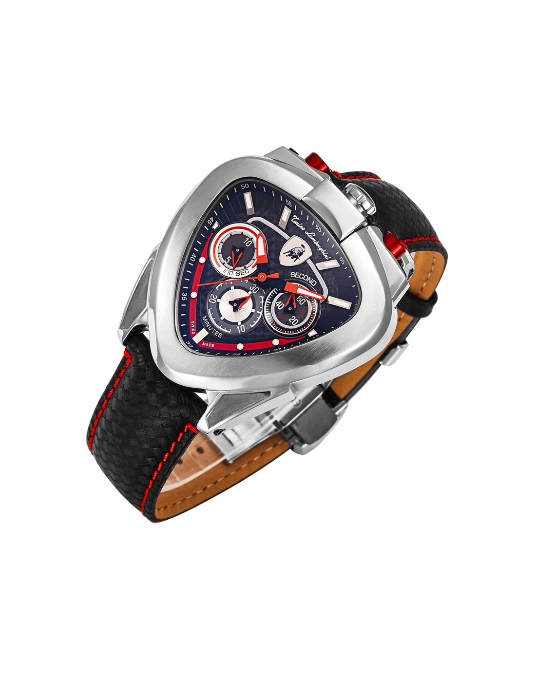 兰博基尼手表 引领独一无二的品味 兰博基尼男款三眼计时皮带手表