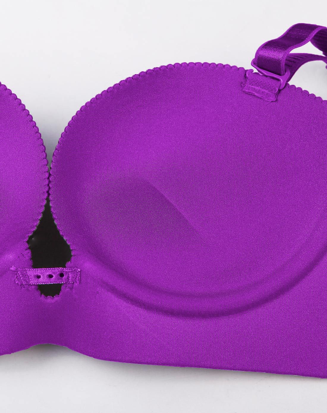 女紫色无痕光面聚拢1/2杯nb文胸套装