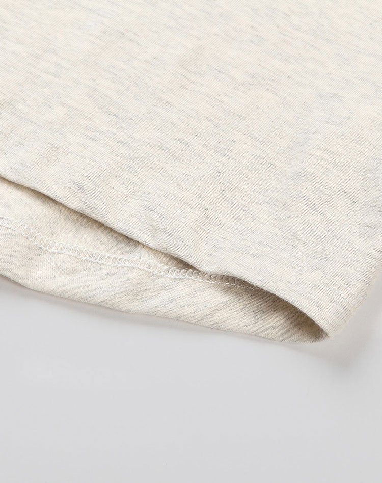 converse 女童燕麦灰七分袖t恤