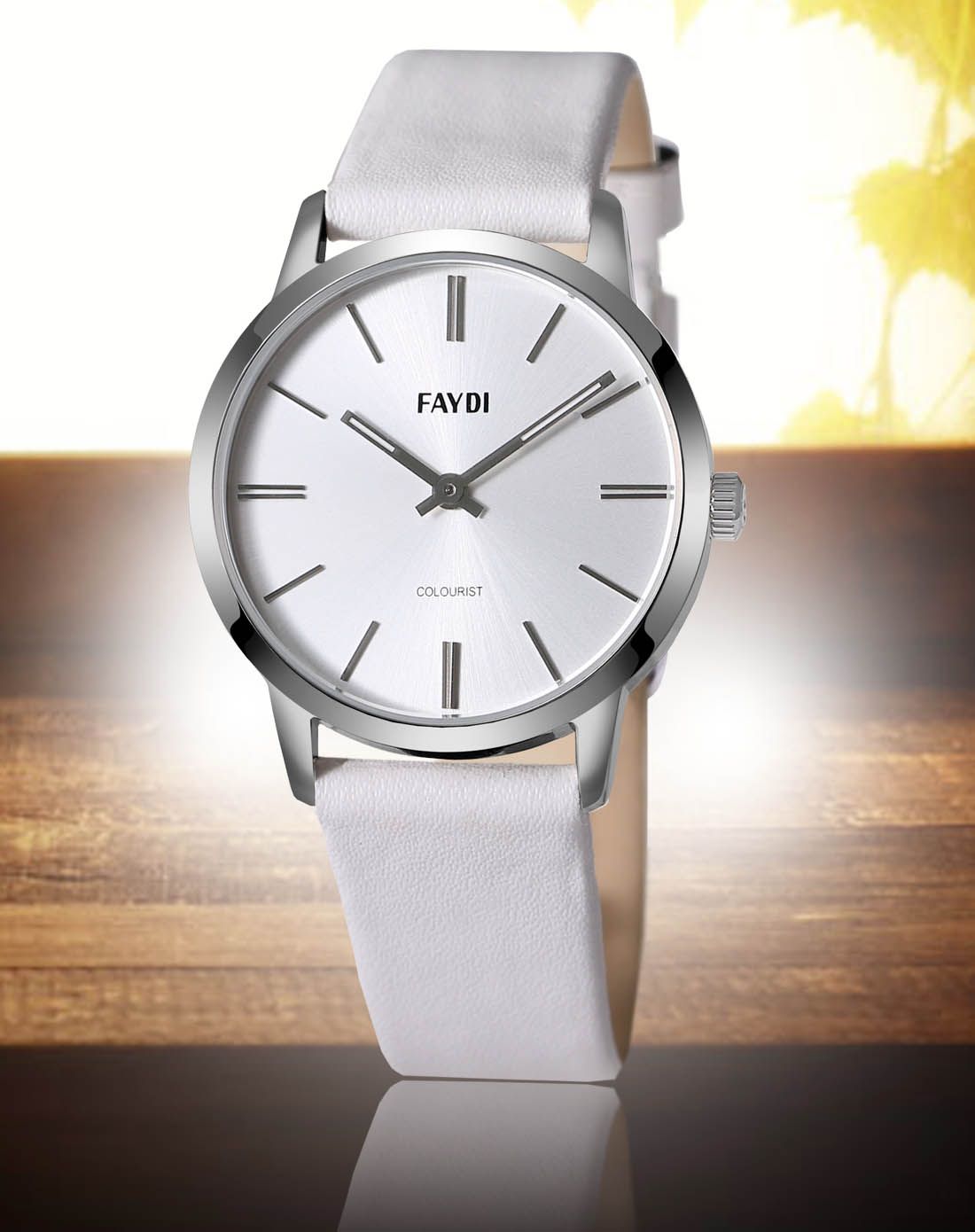 飞迪faydi (人气热销款)简约出色时尚情侣对表女款白色