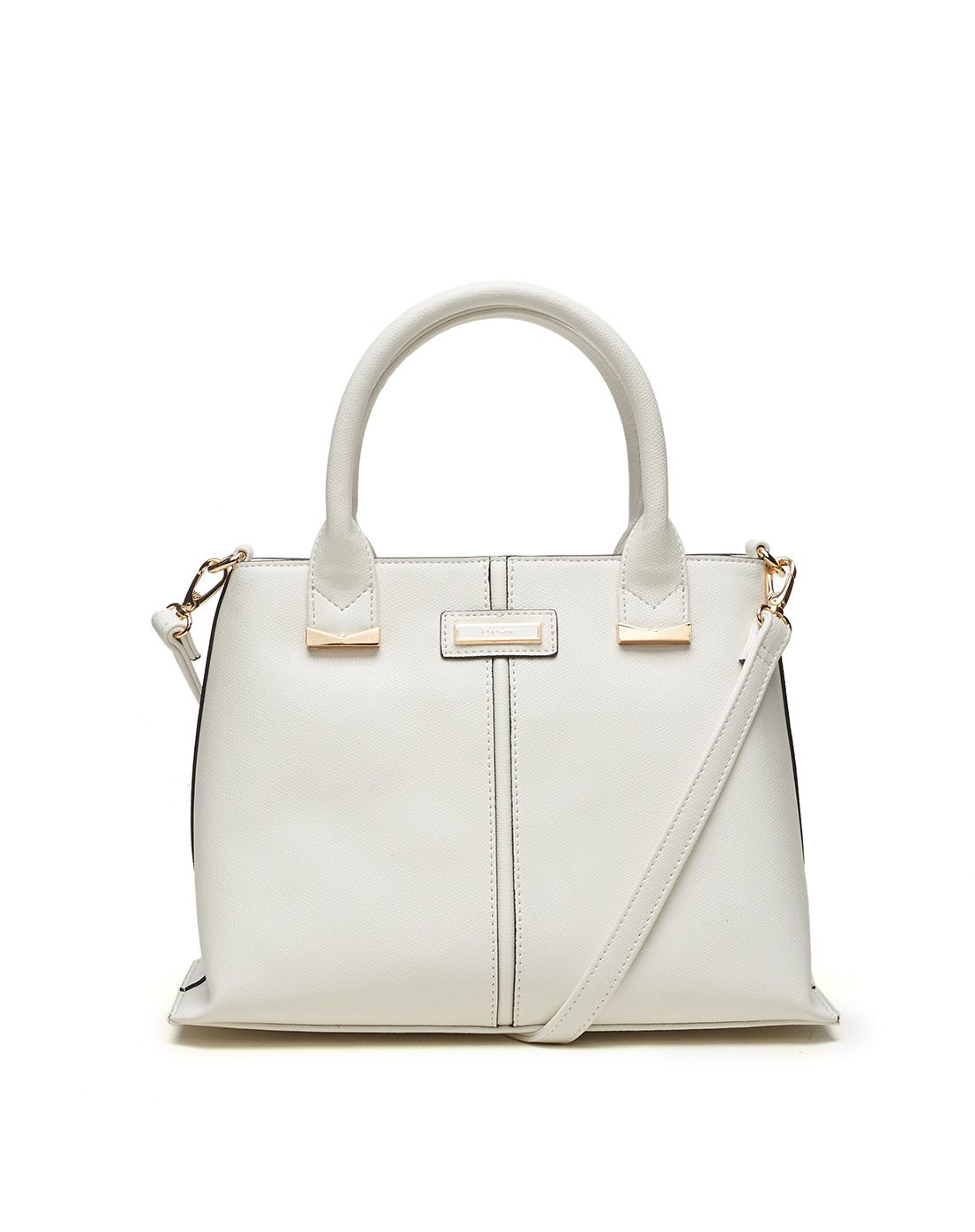 2016年新款达芙妮软面斜挎白色女手袋