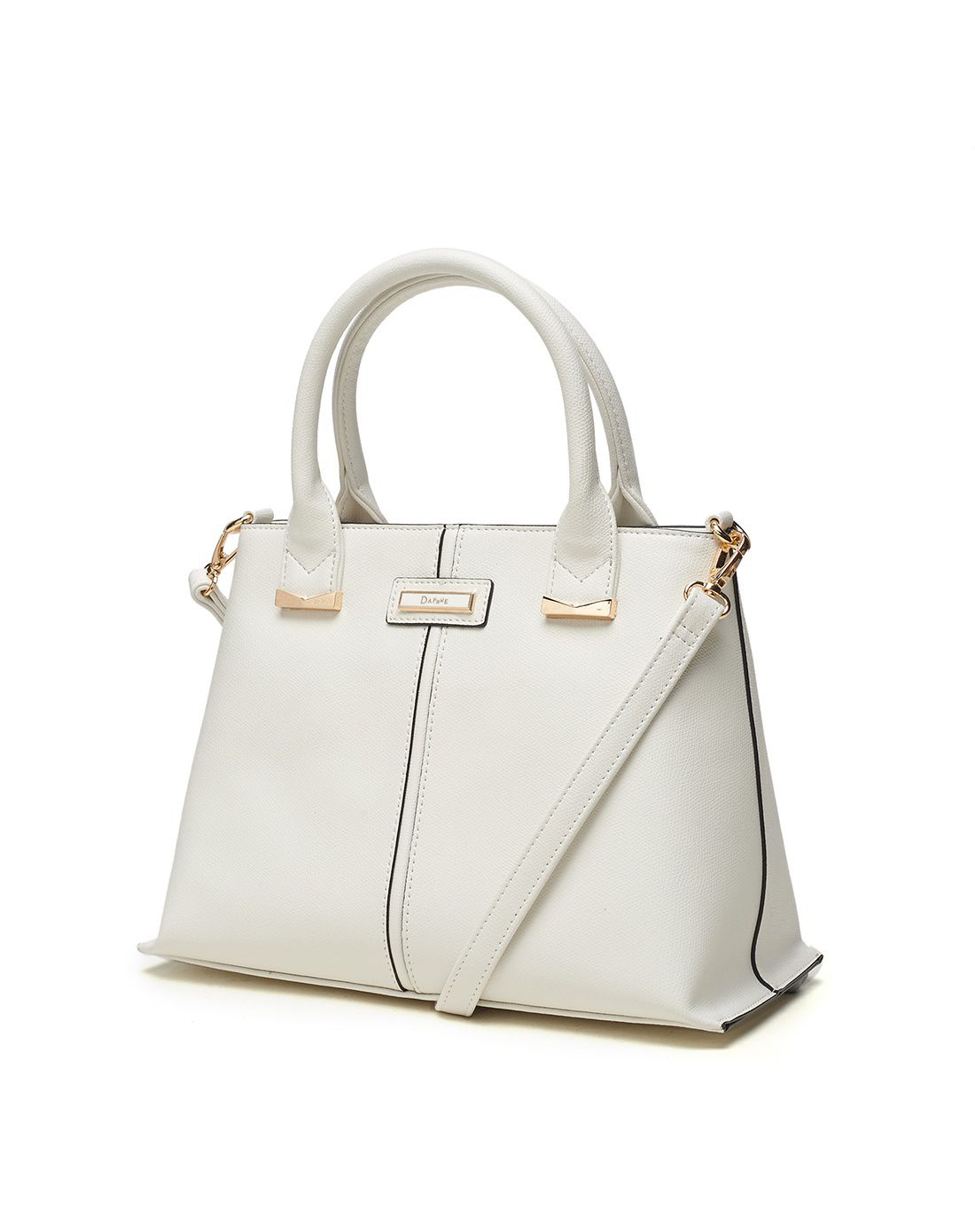 2016年新款达芙妮软面斜挎白色女手袋