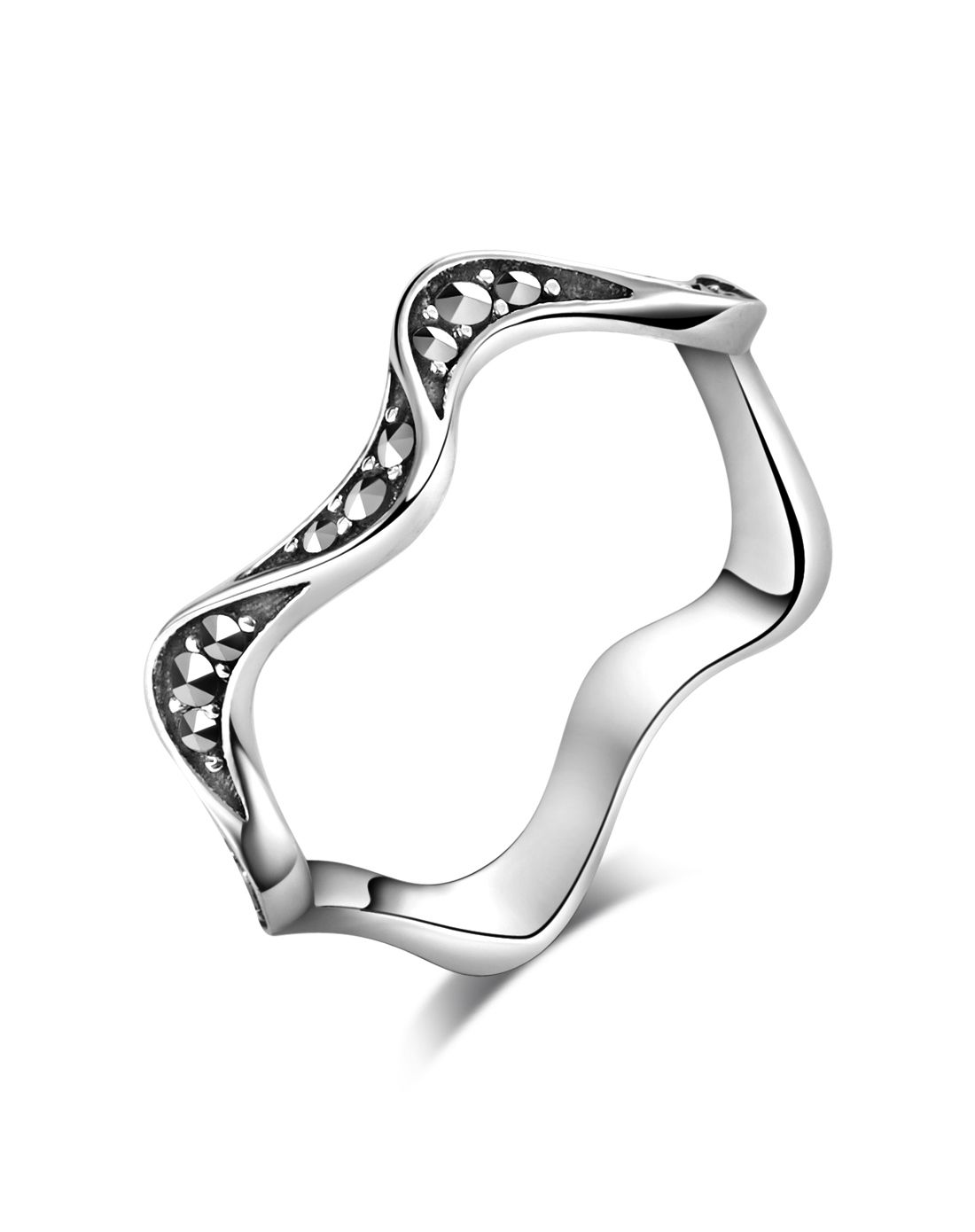 带刺的玫瑰s925银复古马克赛戒指