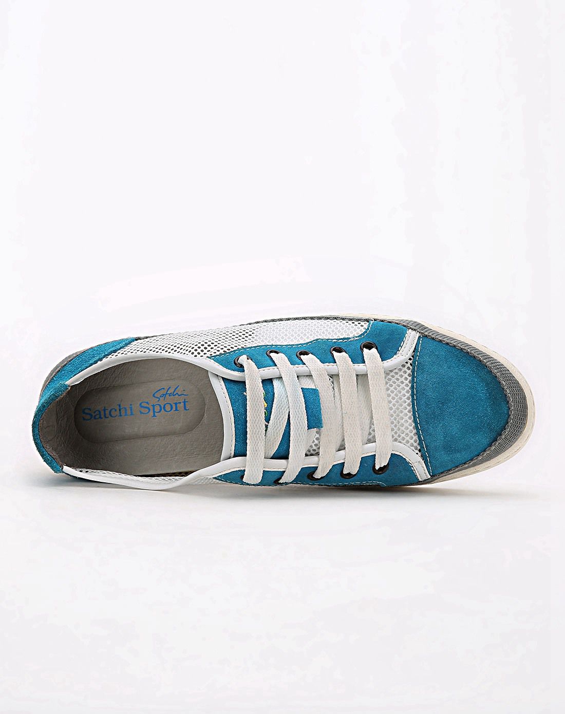 沙驰satchi sport男士布鞋专场浅蓝色网布配磨砂皮休闲鞋s5462964610