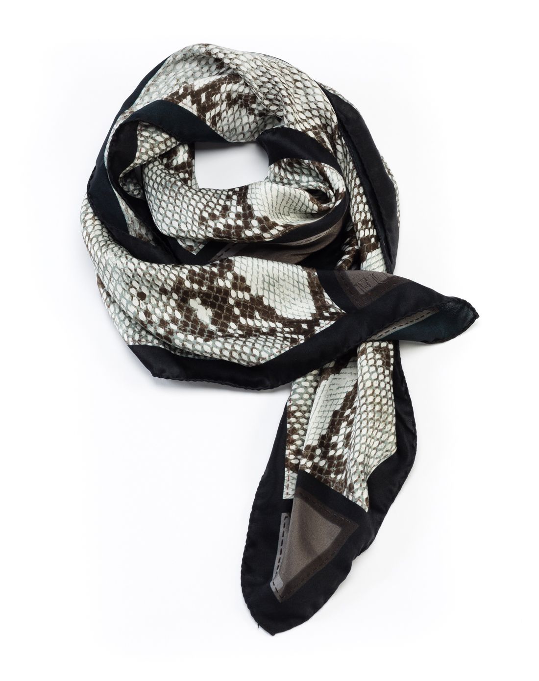 furla黑色配白色蛇皮状女式围巾