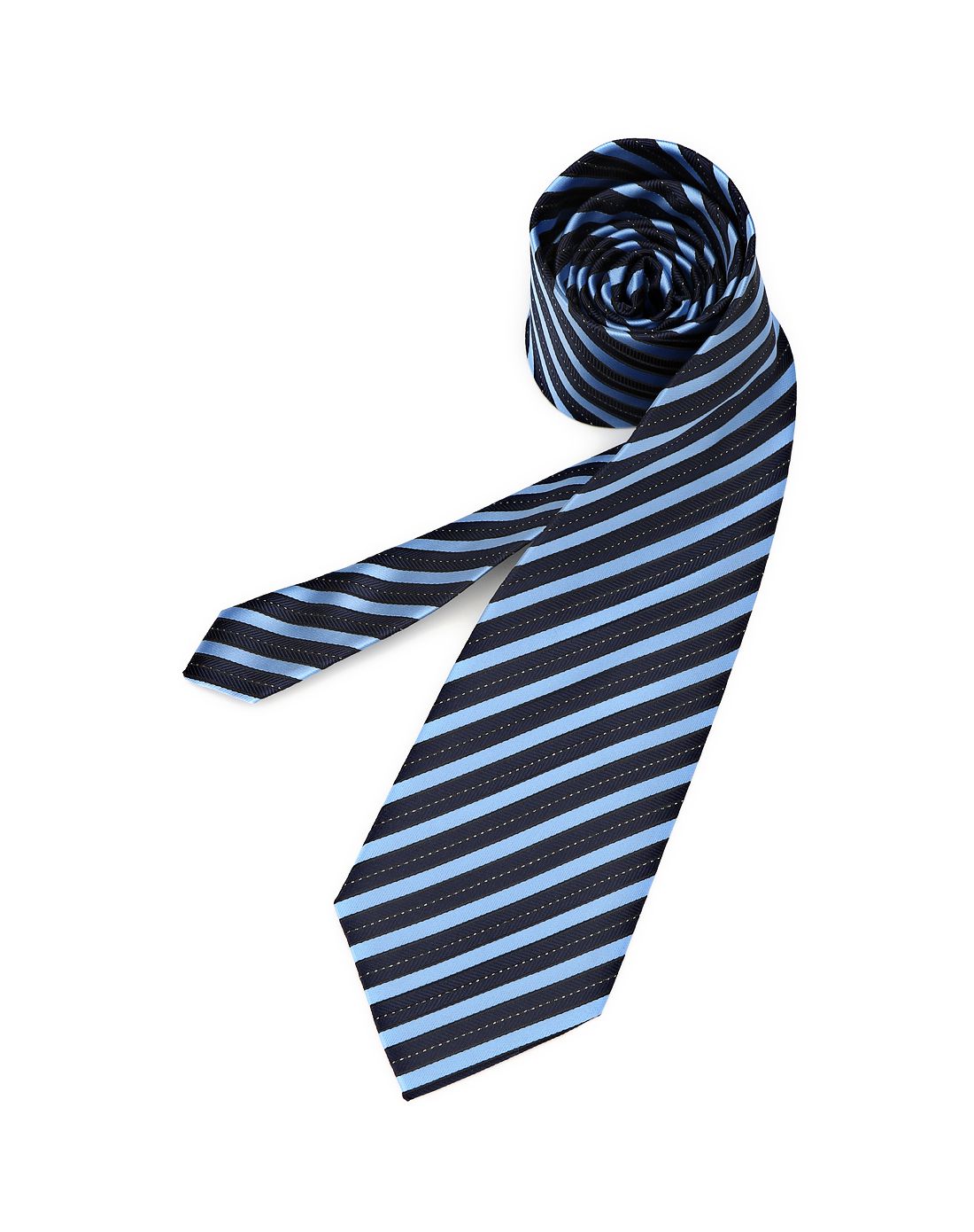 蓝色个性鱼骨纹领带